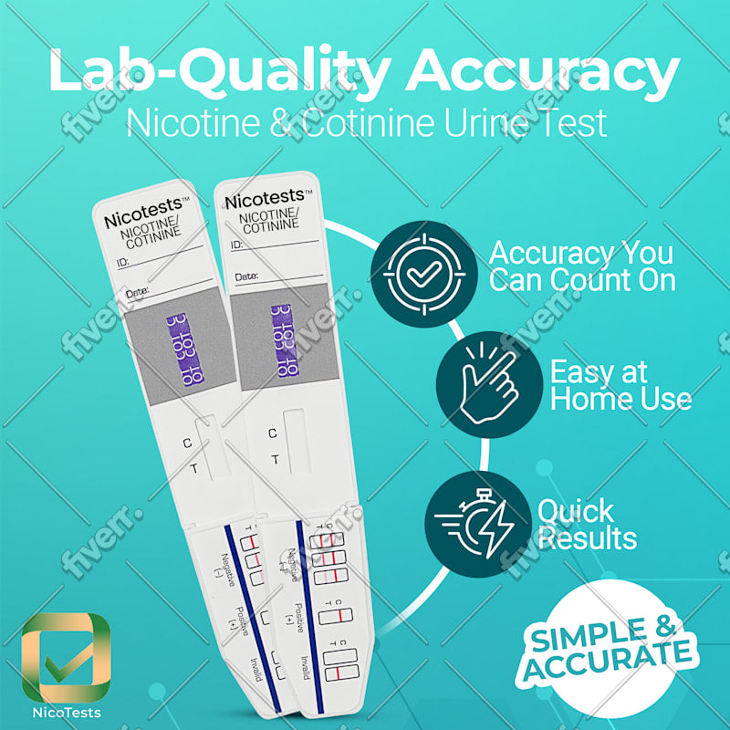 urine test for tobacco use Cotinine/Nicotine DCT-102 (Box of 40) Second-Hand Smoke Urine Test |