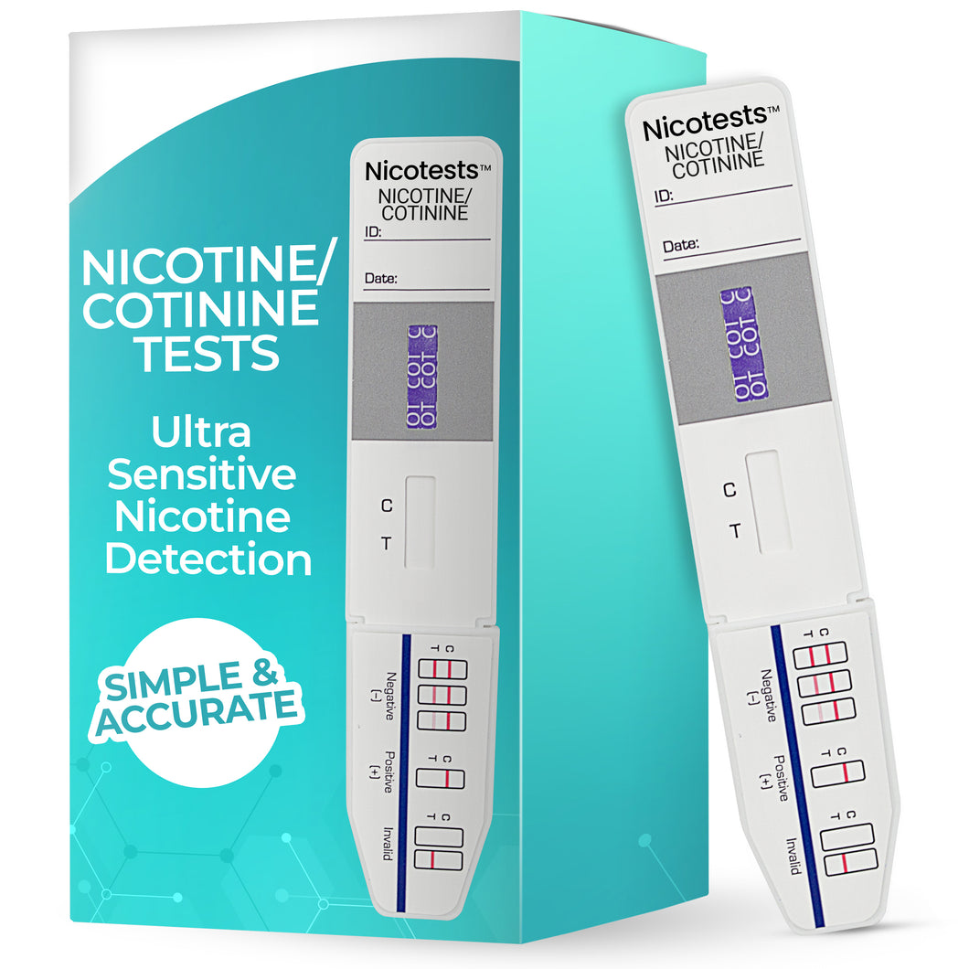 Extra-Sensitive Nicotine Urine 100 ng Test Kit with collection cups. No international orders.